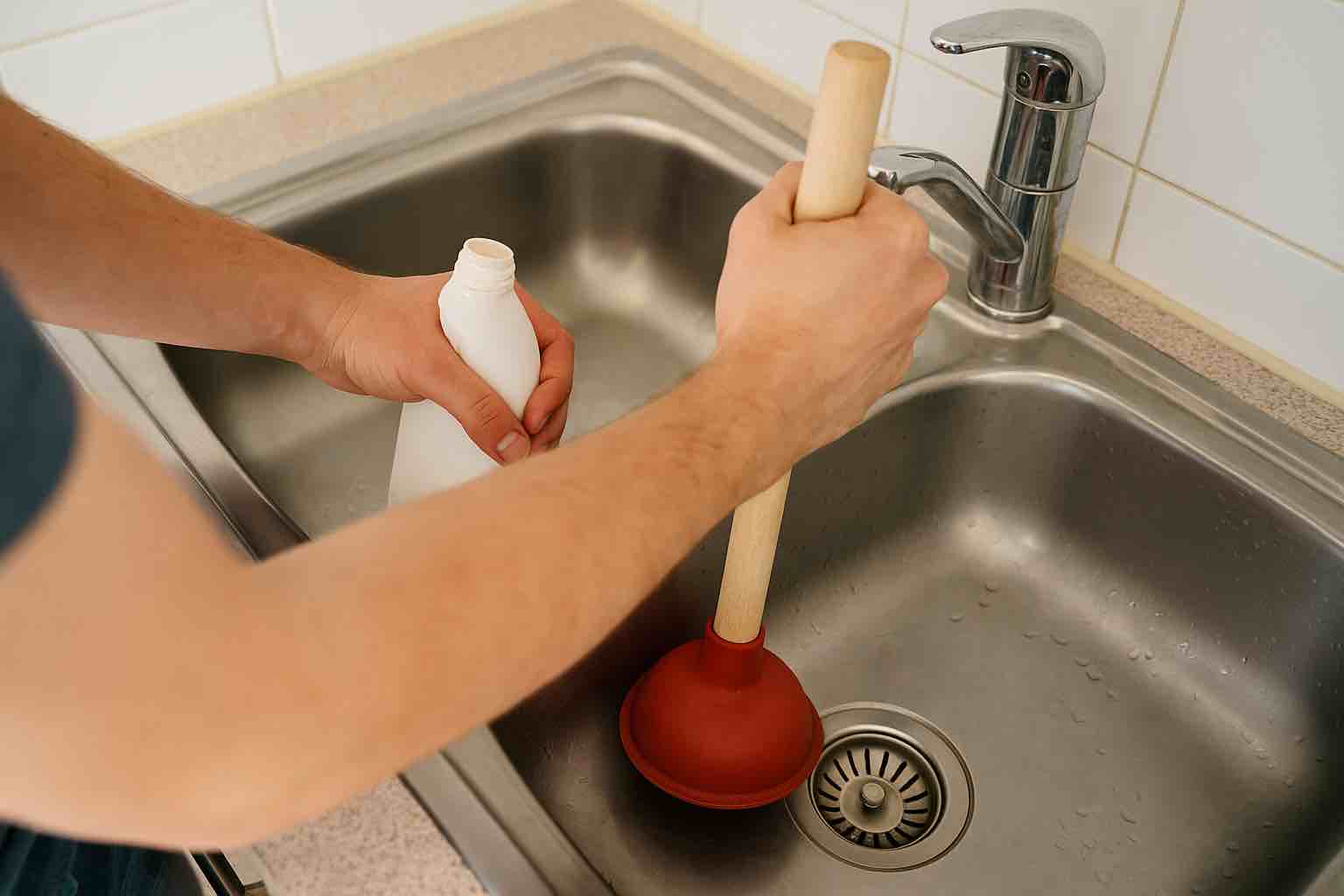 Abfluss selbst reinigen – Hausmittel